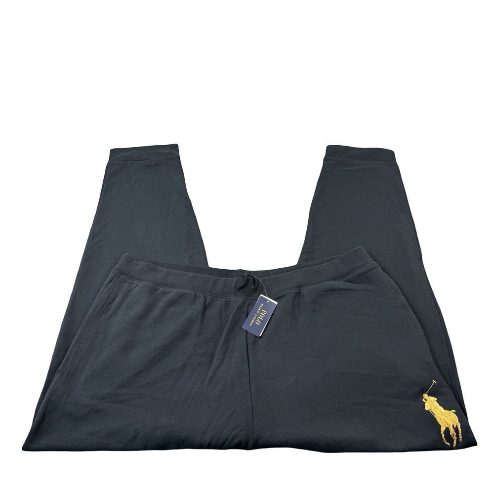 Polo Ralph Lauren Black Golden Big Pony Jogger Pants Men 4XLT 711952242001